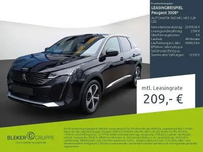 Gebraucht Peugeot 3008 131 PS (96 kW) 2023 Lackierung schwarz perla nera/metallic klarlack SUV