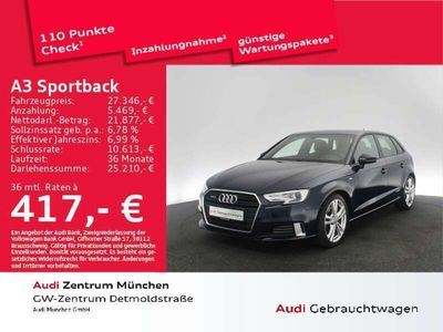 gebraucht Audi A3 Sportback 40 TFSI qu. S tronic S line Navi/Kamera