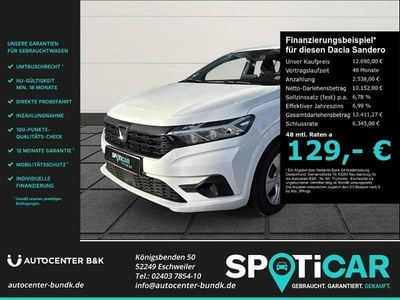 Usata Dacia Sandero Essentiel 67 CV (49 kW) 2022 Bianco Utilitaria