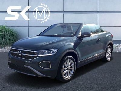 Gebraucht VW T-Roc Cabriolet Style 150 PS (110 kW) 2022 Petroleum blue metallic/schwar Cabrio