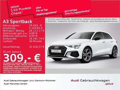 Gebraucht Audi A3 S-Line 245 PS (180 kW) 2022 Gletscherweiß metallic Limousine