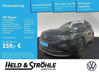 Gebraucht VW Tiguan Life 150 PS (110 kW) 2022 Deep black perleffekt (metallic) SUV
