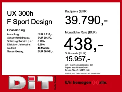 Neu Lexus UX 300h Sport Design Packet 199 PS (146 kW) 2026 Grau SUV
