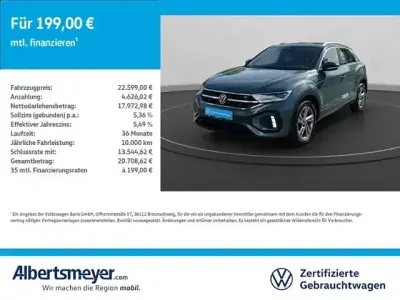Gebraucht VW T-Roc R-line 110 PS (80 kW) 2022 Blau SUV