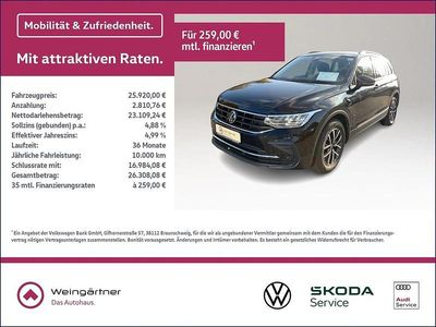 Schwarz Gebraucht 2022 VW Tiguan Life SUV | 25.920 € (Fairer Preis)