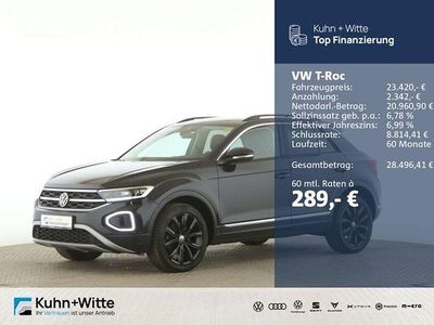 Second-hand VW T-Roc Style 150 CP (110 kW) 2022 Negru SUV