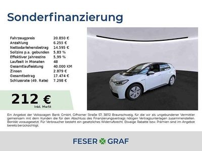 Gletscherweiß Gebraucht 2020 VW ID.3 Pro Performance Kleinwagen | 20.850 € (Guter Preis)