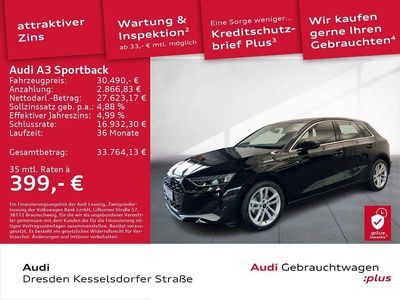 Gebraucht Audi A3 Advanced Plus 116 PS (85 kW) 2024 Brillantschwarz Limousine