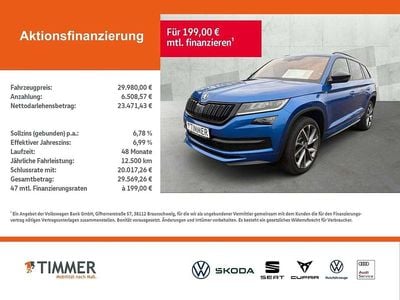 Gebraucht Skoda Kodiaq SportLine 200 PS (147 kW) 2021 Race blau metallic SUV