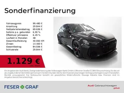 Gebraucht Audi RS6 Ambiente 600 PS (441 kW) 2023 Mythosschwarz metallic Kombi