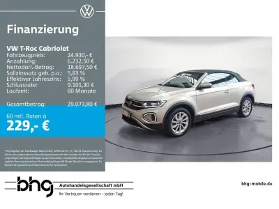 Gebraucht VW T-Roc Cabriolet Style 150 PS (110 kW) 2022 Silber Cabrio