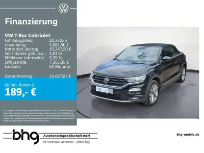 Gebraucht VW T-Roc Cabriolet Style 116 PS (85 kW) 2020 Schwarz Cabrio