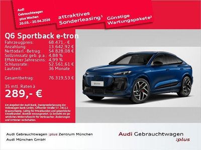 Gebraucht Audi Q6 Sportback e-tron S-Line 225 kW (306 PS) 2025 Blau SUV