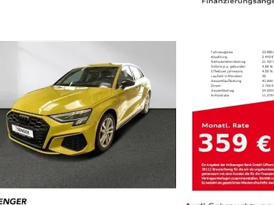 Brugt Audi A3 S-Line 245 HK (180 kW) 2021 Gul Sedan