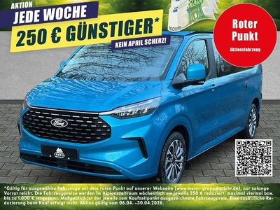 Neu Ford Tourneo Custom Nugget 170 PS (125 kW) 2025 Digital aqua blue metallic Van