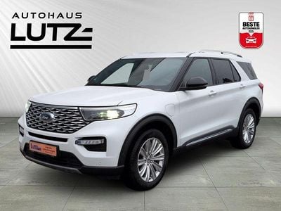 Starweiß metallic Gebraucht 2021 Ford Explorer Platinum SUV | 45.930 € (Fairer Preis)