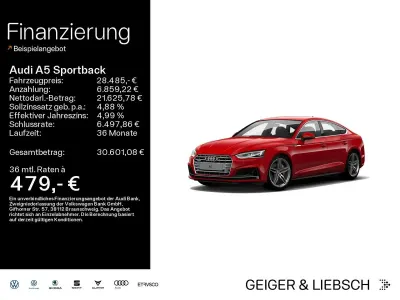 Gebraucht Audi A5 S-Line 252 PS (185 kW) 2017 Tangorot metallic Coupé