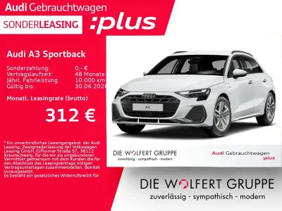 Gebraucht Audi A3 S-Line 204 PS (150 kW) 2025 Gletscherweiß metallic Limousine