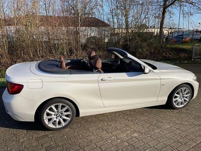 Weiß Gebraucht 2015 BMW 220 Luxury Line Cabrio | 17.400 € (Fairer Preis)