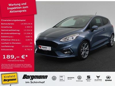 Gebraucht Ford Fiesta ST-Line 125 PS (91 kW) 2021 Blau Kleinwagen
