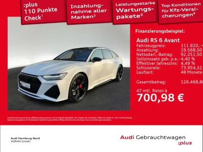 Używany Audi RS6 Ambiente 600 KM (441 kW) 2024 Biały Kombi