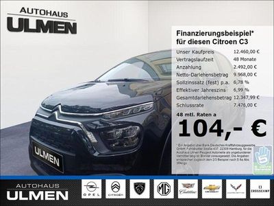 Schwarz Gebraucht 2023 Citroën C3 PureTech Kleinwagen | 12.460 € (Fairer Preis)