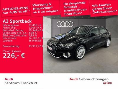 Gebraucht Audi A3 Advanced 110 PS (80 kW) 2022 Schwarz Limousine