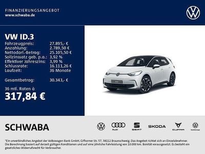 Gebraucht VW ID.3 Pro 150 kW (204 PS) 2024 Gletscherweiß metallic Kleinwagen