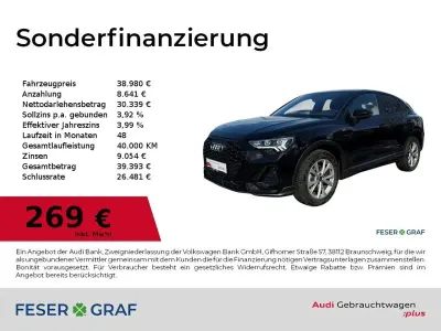 Gebraucht Audi Q3 Sportback S-Line 150 PS (110 kW) 2025 Mythosschwarz metallic SUV