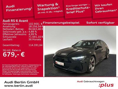 Gebraucht Audi RS6 Ambiente 600 PS (441 kW) 2024 Mythosschwarz metallic Kombi