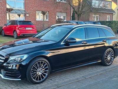 Schwarz Gebraucht 2015 Mercedes C200 AMG line Kombi | 14.000 €