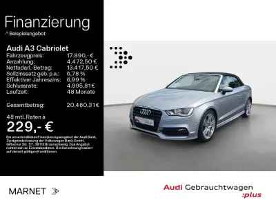 Gebraucht Audi A3 Cabriolet S-Line 125 PS (91 kW) 2015 Florettsilber metallic Cabrio