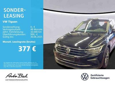 Gebraucht VW Tiguan Life 150 PS (110 kW) 2021 Schwarz (deep black perleffekt) SUV