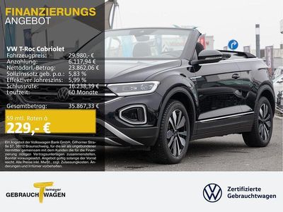 Gebraucht VW T-Roc Cabriolet Move 150 PS (110 kW) 2025 Deep black perleffekt/schwarz Cabrio