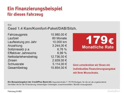 Gebraucht Kia Ceed Comfort 140 PS (102 kW) 2019 Rot Kleinwagen