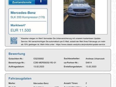 gebraucht Mercedes SLK200 - Sammlerzustand - R170