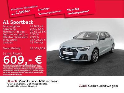 Pfeilgrau perleffekt Gebraucht 2022 Audi A1 Sportback Ambiente Kleinwagen | 22.849 € (Fairer Preis)