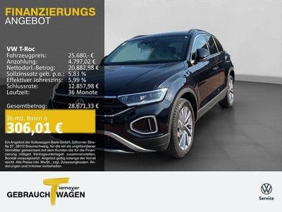 Gebraucht VW T-Roc Goal 150 PS (110 kW) 2025 Schwarz SUV