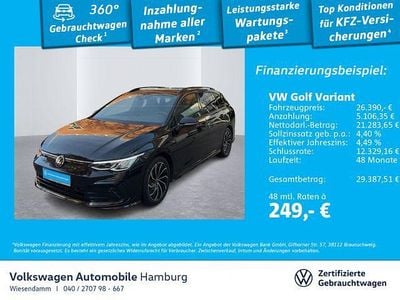 Gebraucht VW Golf VIII R-line 150 PS (110 kW) 2021 Deep black perleffekt (metallic) Kombi