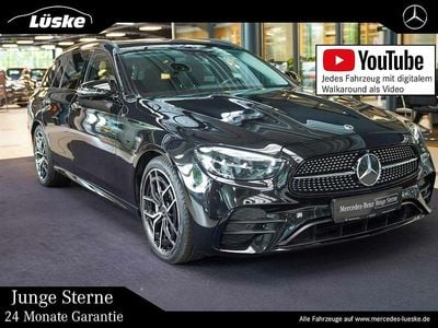 Obsidianschwarz Gebraucht 2022 Mercedes E220 AMG line Kombi | 37.900 € (Guter Preis)