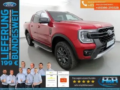 Second-hand Ford Ranger Wildtrack 241 CP (177 kW) 2023 Roșu Pickup