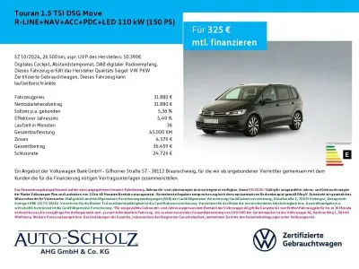 Gebraucht VW Touran R-line 150 PS (110 kW) 2024 Grau Van / Kleinbus