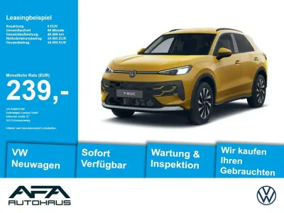 Neu VW T-Roc Cabriolet Life 116 PS (85 kW) 2026 Gelb SUV