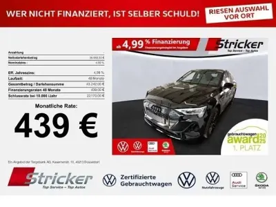 Używany Audi e-tron S-Line 300 kW (408 KM) 2022 Czarny SUV