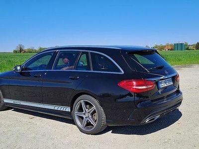 Usata Mercedes C220 AMG line 170 CV (125 kW) 2015 Nero Berlina