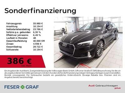Gebraucht Audi A5 Sportback Ambiente 204 PS (150 kW) 2022 Mythosschwarz metallic Kleinwagen