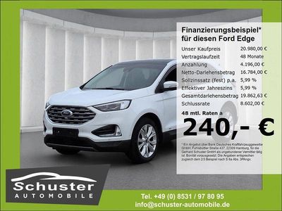 Weiß Gebraucht 2020 Ford Edge Titanium SUV | 20.980 € (Fairer Preis)