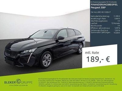 Schwarz Gebraucht 2022 Peugeot 308 Limousine | 16.990 € (Fairer Preis)