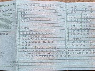 Gebraucht Ford C-MAX Titanium 116 PS (85 kW) 2012 Schwarz Van / Kleinbus