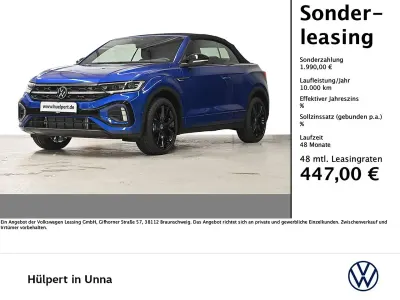 Neu VW T-Roc Cabriolet R-line 150 PS (110 kW) 2026 Ravennablau metallic schwarz Cabrio